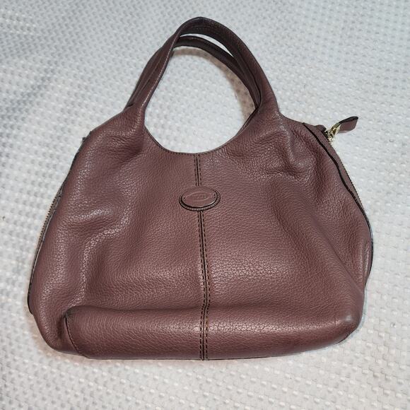TOD'S TODS EUC MEDIUM ALH ZIP SIDE LEATHER BAG - Picture 1 of 13